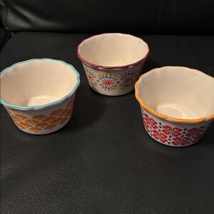 THE PIONEER WOMAN ™️ SET OF 3 STONEWARE RAMEKINS~Various Colors